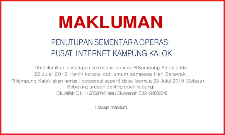 NOTIS JULAI